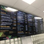 50" menu board obraovky jedáleň Družba - Bratislava